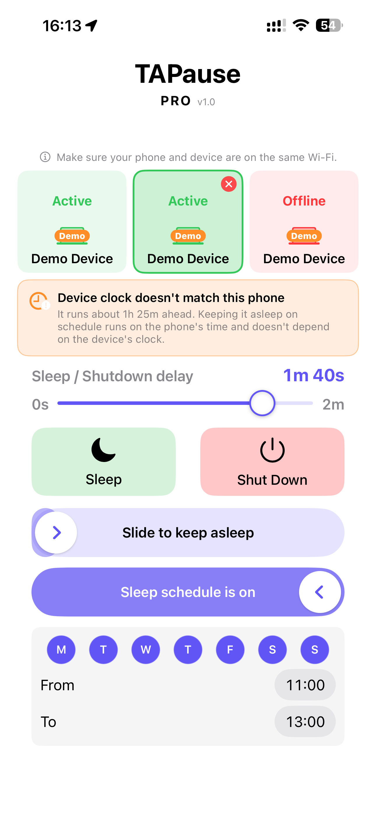 TAPause app on iPhone